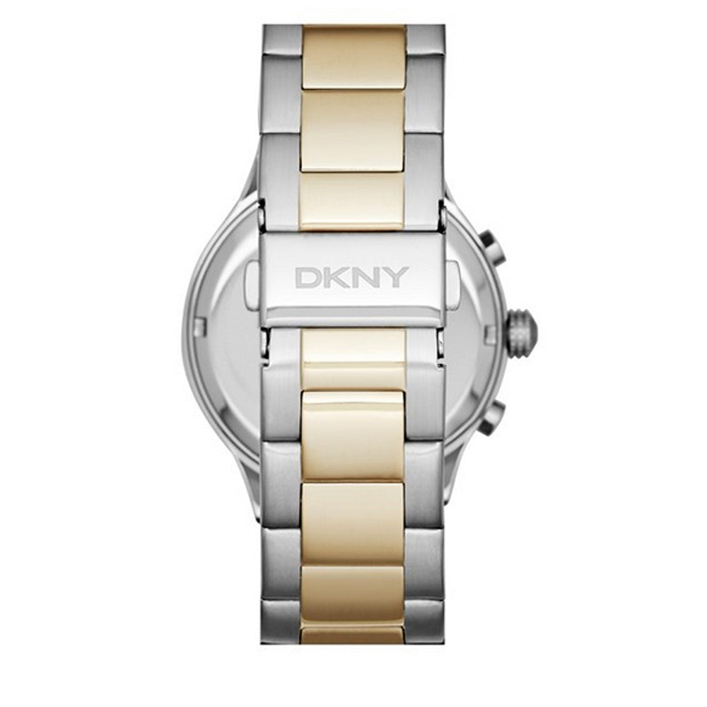 Working Ladies DKNY Broadway NY8061 Two-Tone Chronograph Chunky Minimalist Watch Working Ladies Silver and Gold DKNY NY8061 Chronograph Watch  main image 4