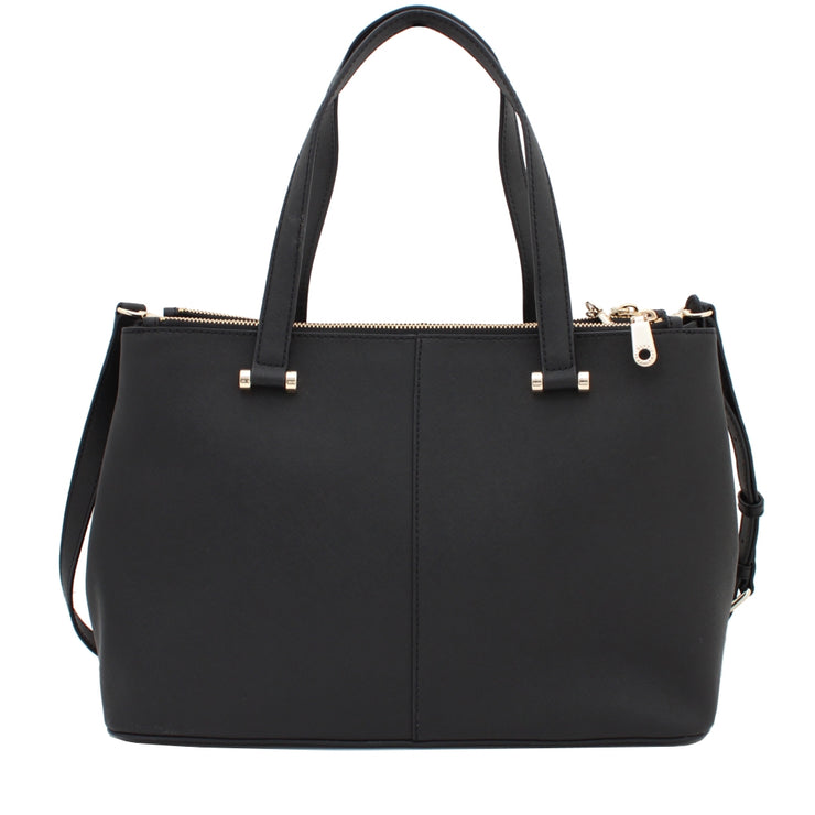 Bryant Park Black Saffiano Leather Satchel Bag