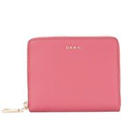 DKNY Bryant Textured Leather Zip Around Wallet- Pink
