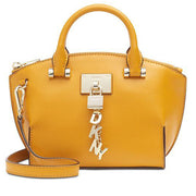 DKNY Elissa Mini Pebbled Leather Top Zip Satchel Bag