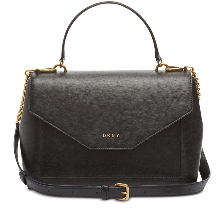 DKNY Alexa Medium Top Handle Satchel Bag- Black
