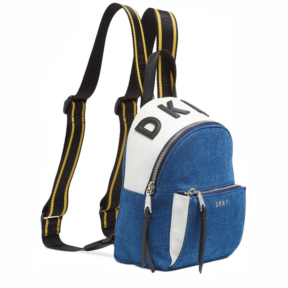 dkny logo mini backpack DKNY Logo Denim Backpack Bag- Denim – PinkOrchard.com