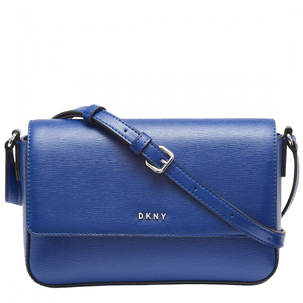 Leather clutch bag Dkny Blue in Leather - 19978593