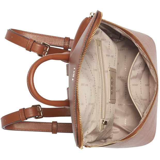 DKNY Bryant Top Zip Backpack Bag in Caramel R12KLC36