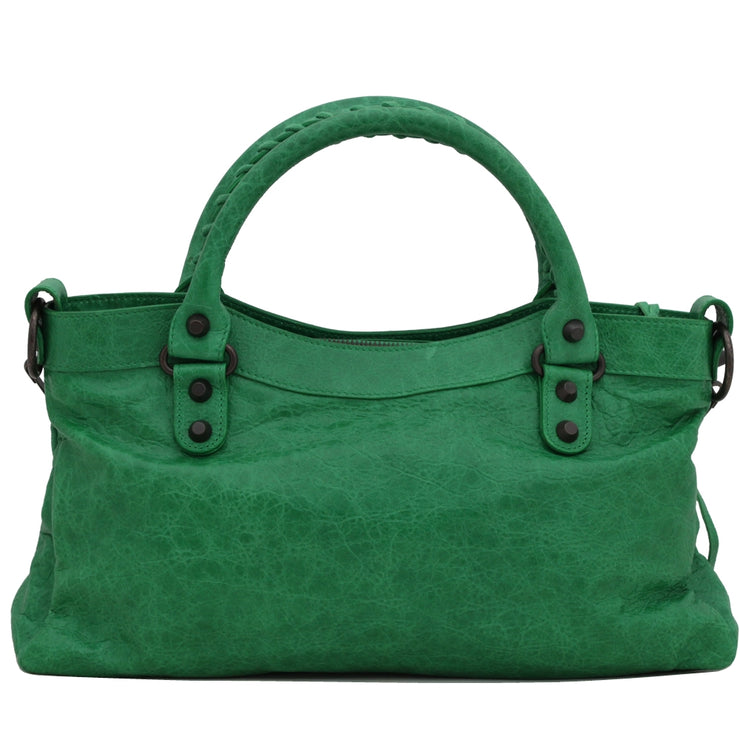 Balenciaga Classic First Leather Satchel Bag- Rose Thulian