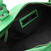 Balenciaga Classic First Leather Satchel Bag- Vert Poker