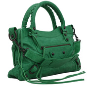 Balenciaga Classic First Leather Satchel Bag- Vert Poker