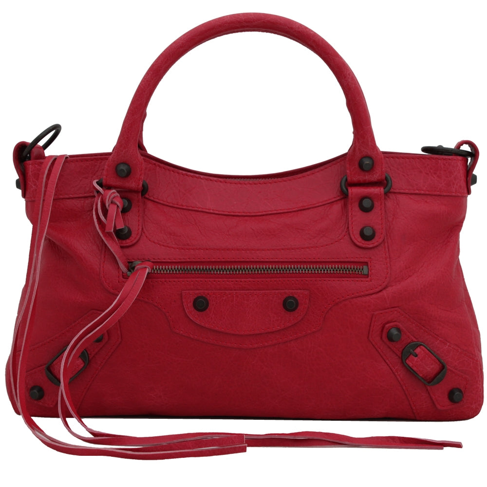 Balenciaga 103208 Classic First Leather Satchel Bag –