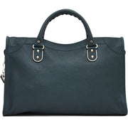 Balenciaga Classic Metallic Edge City Bag- Indigo Blue