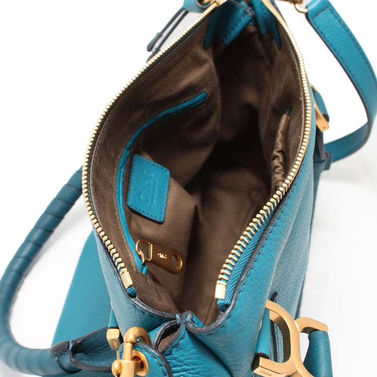 Chloe Medium Marcie Convertible Bag- Laguna Blue