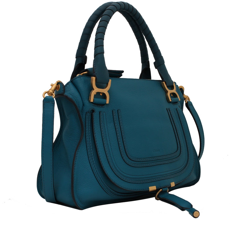 Chloe Medium Marcie Convertible Bag- Laguna Blue