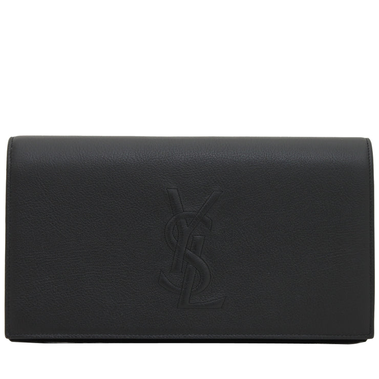 Saint Laurent 361120 Belle De Jour Large Leather Clutch Bag