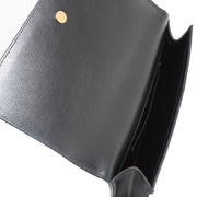 Saint Laurent 361120 Belle De Jour Large Leather Clutch Bag- Navy Blue