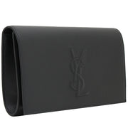 Saint Laurent 361120 Belle De Jour Large Leather Clutch Bag- Navy Blue