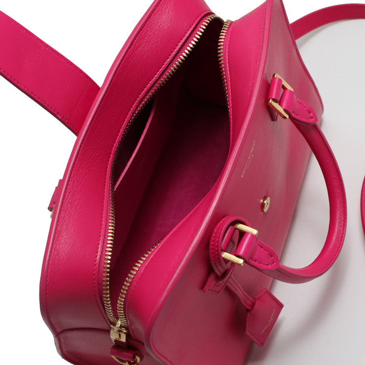 Saint Laurent 370287 Baby Cabas Monogramme Leather Bag- Pink