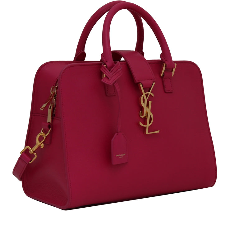 Saint Laurent 370287 Baby Cabas Monogramme Leather Bag- Pink