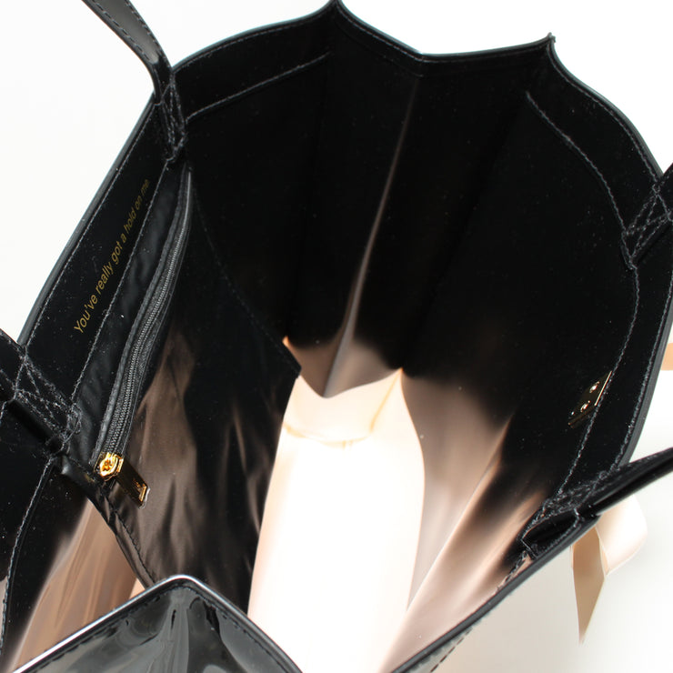 Ted Baker Large Colorblock Bow Icon Shopper Bag- Black