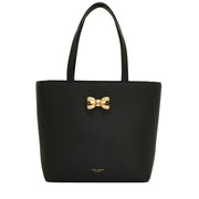 Ted Baker Looped Bow Leather Shopper Bag- Black