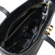 Ted Baker Looped Bow Leather Shopper Bag- Black