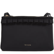 Ted Baker Really Ruffle Faux Leather Crossbody Bag- Black