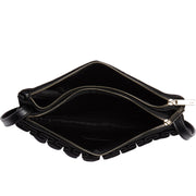 Ted Baker Really Ruffle Faux Leather Crossbody Bag- Black