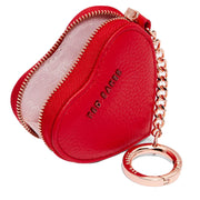 Ted Baker Heart Leather Coin Purse Keyring- Red