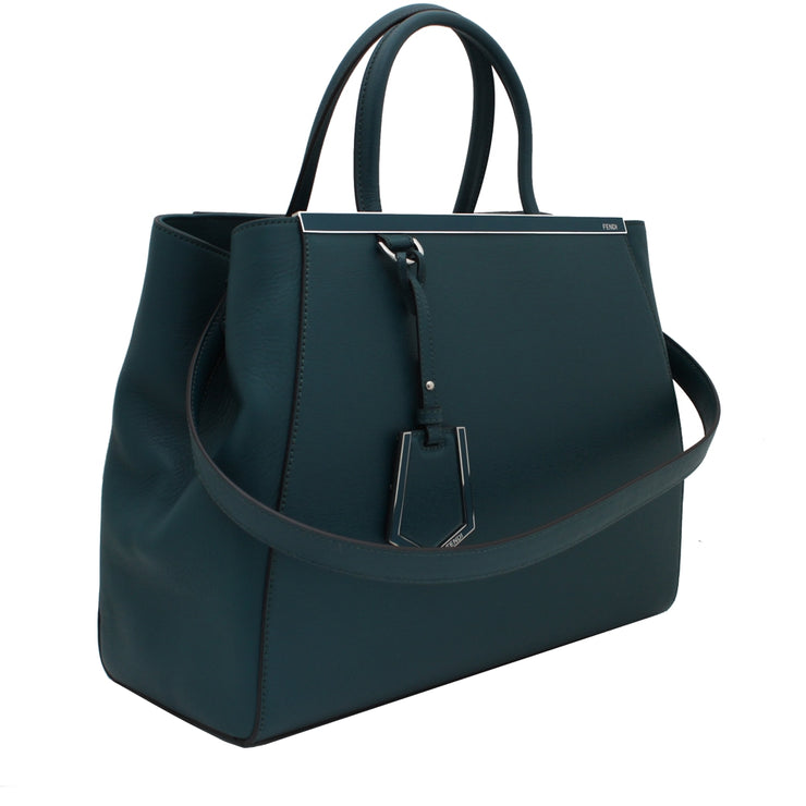 Fendi 8BH250 Regular 2Jours Tote Bag- Ocean- Palladio