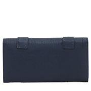 Proenza Schouler PS1 Continental Leather Wallet- Navy Blue