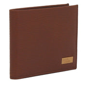 Salvatore Ferragamo Men's Leather Bi-Fold Wallet- Saxony Blue- Brown