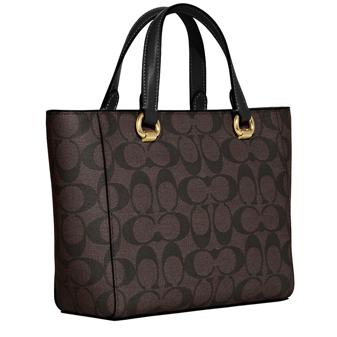 新品 コーチ COACH ショルダーバッグ ALICE SATCHEL ブラウン/ブラック Coach Alice Satchel In Signature Canvas - Dark Brown – Haute Style