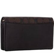 Buy Coach Anna Foldover Clutch Crossbody Bag In Signature Canvas Brown/ Black 3036 Online in Singapore | PinkOrchard.com
