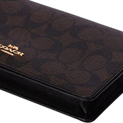 Buy Coach Anna Foldover Clutch Crossbody Bag In Signature Canvas Brown/ Black 3036 Online in Singapore | PinkOrchard.com