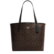 Buy Coach City Tote Bag In Signature Canvas in Gold/ Brown Black 5696 Online in Singapore | PinkOrchard.com