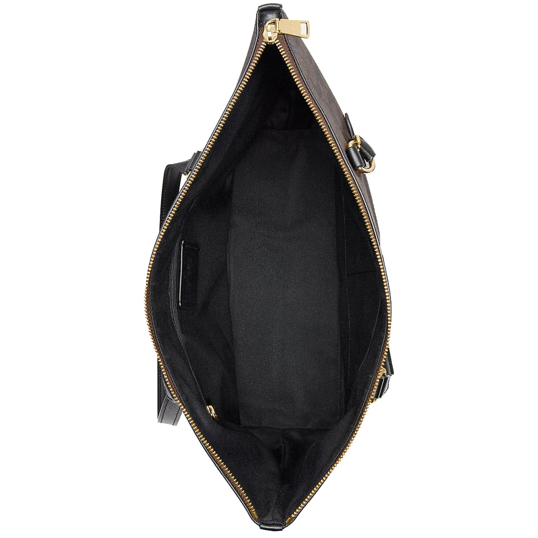 【美品】COACH レザー トートバッグ ブラック　ブラウンF71039 Coach-Gallery-Tote-In-
