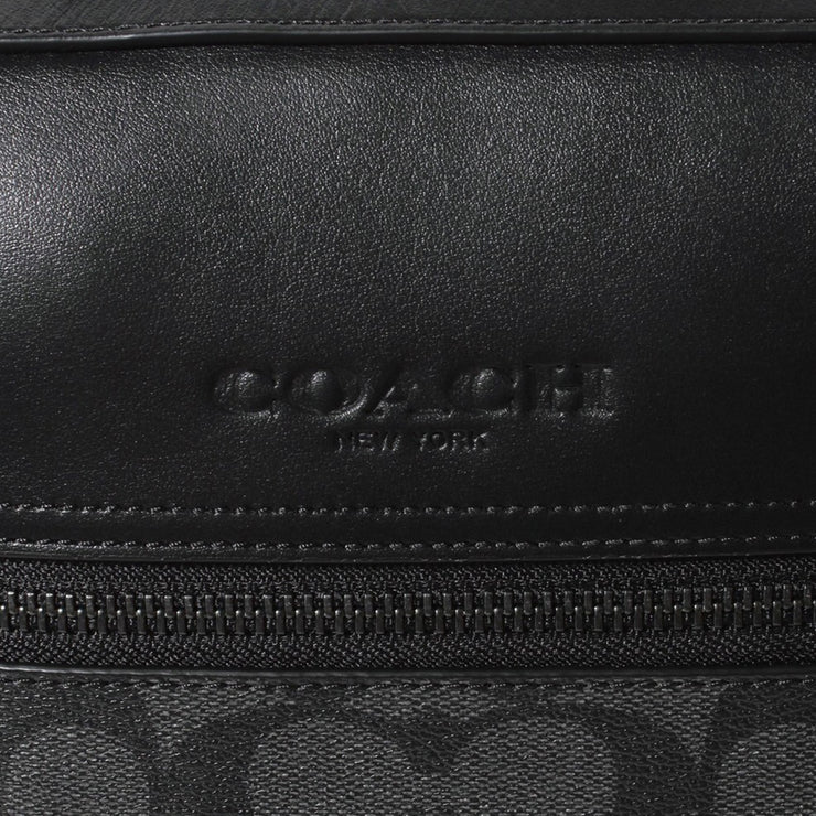 Coach Houston Flight Bag in Signature Canvas in Charcoal/ Black 4010