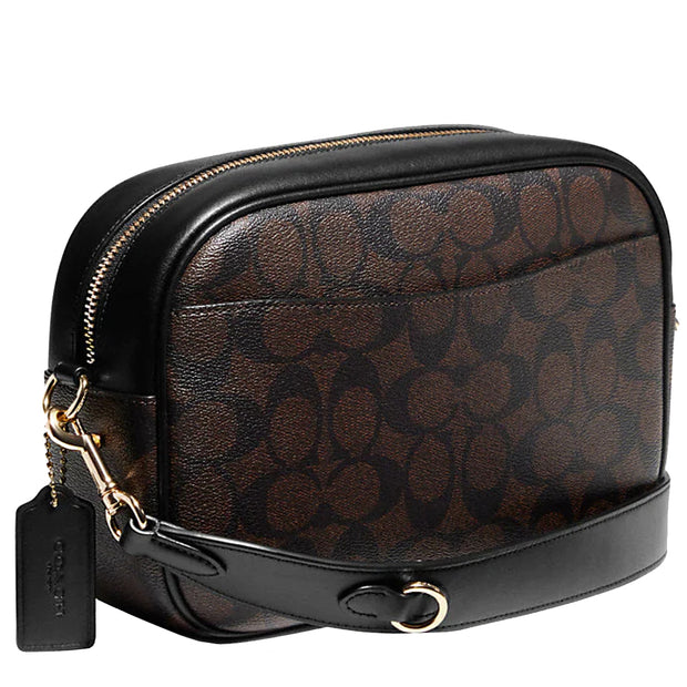 Coach Jamie Camera Bag In Signature Canvas in Brown Black CA547