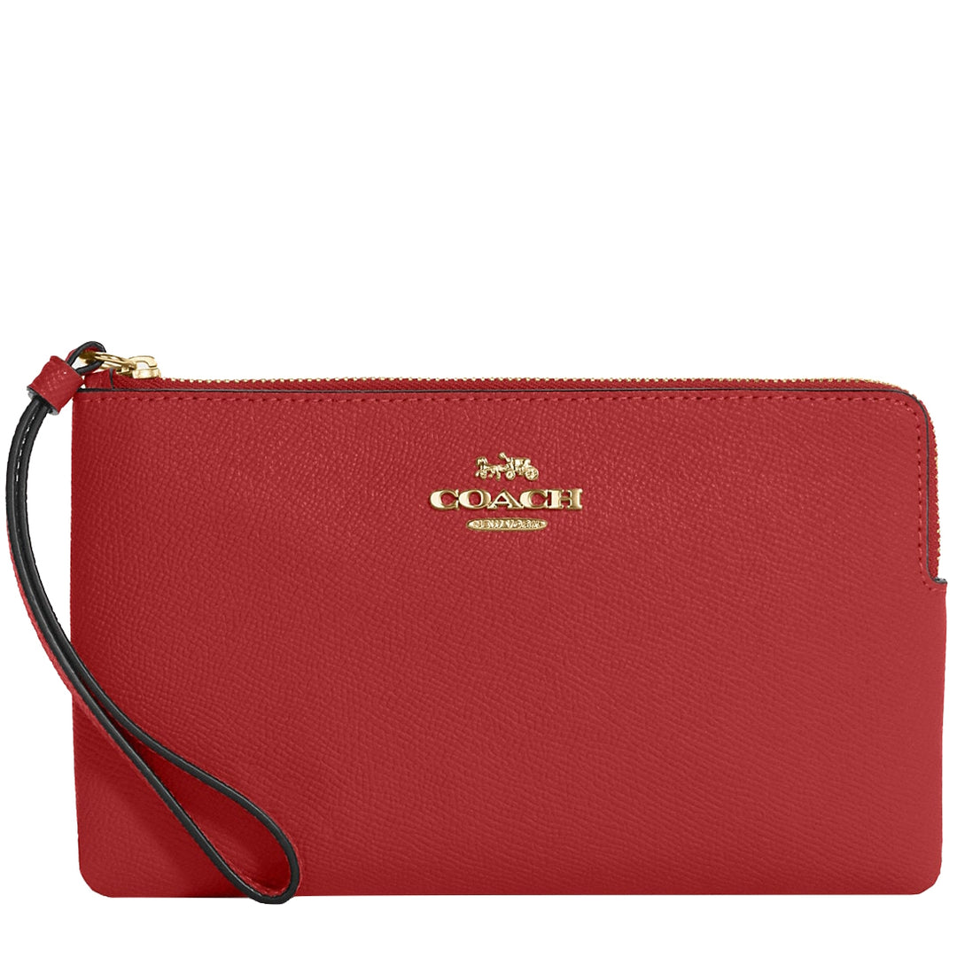 Coach Large Corner Zip Wristlet in Red Apple 3888 – PinkOrchard.com