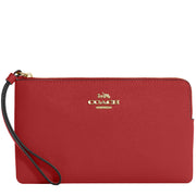 Coach Large Corner Zip Wristlet in Red Apple 3888