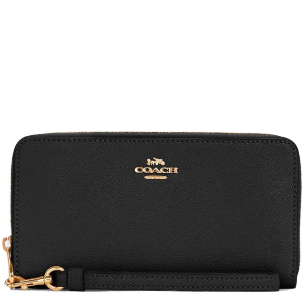 Buy Coach Long Zip Around Wallet in Black C3441 Online in Singapore | PinkOrchard.com