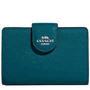 Coach Medium Corner Zip Wallet in Deep Turquoise 6390