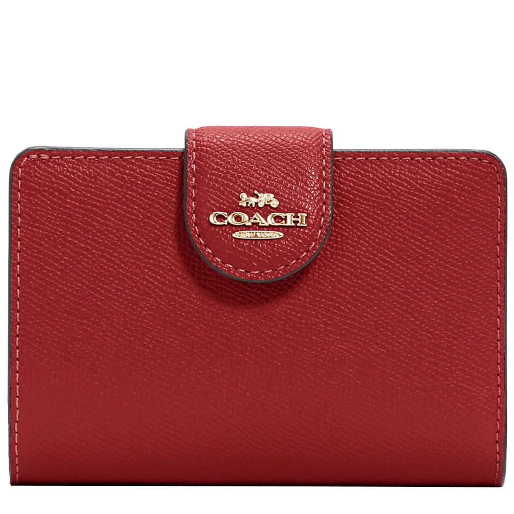 Coach red women's wallet Clearance