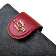 Coach Medium Corner Zip Wallet in Signature Canvas C0082