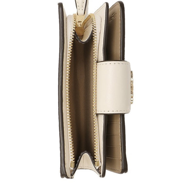 Coach Medium Corner Zip Wallet in Signature Canvas in Light Khaki/ Chalk C0082