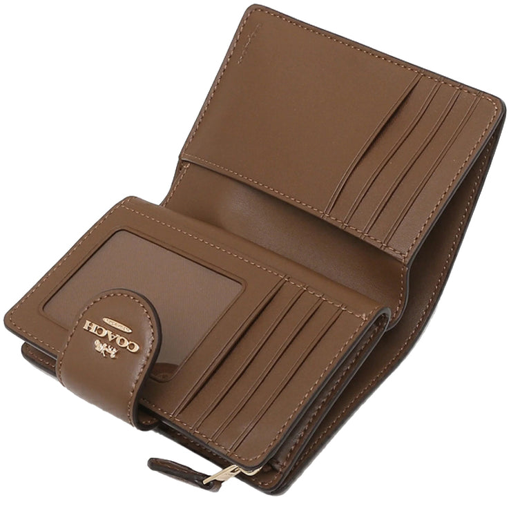 Buy Coach Medium Corner Zip Wallet in Signature Canvas in Khaki/ Saddle 2 C0082 Online in Singapore | PinkOrchard.com