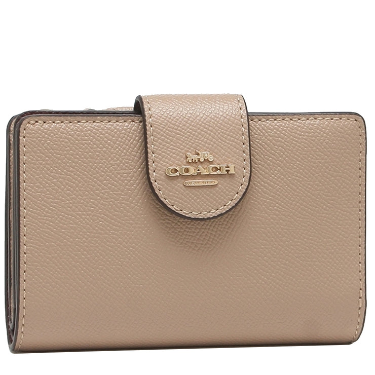 Coach Medium Corner Zip Wallet in Taupe 6390