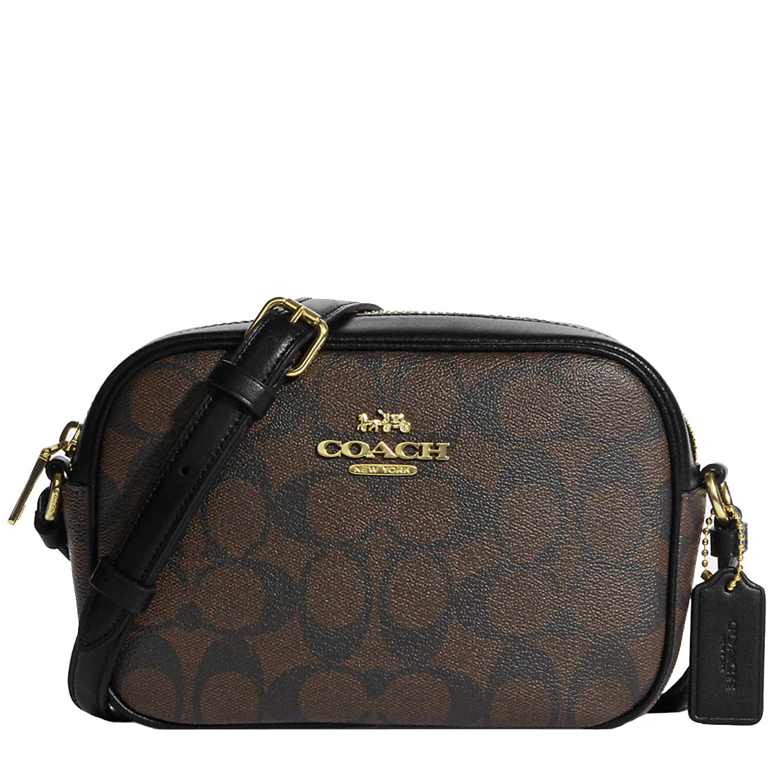 Buy Coach Mini Jamie Camera Bag In Signature Canvas in Brown/ Black
