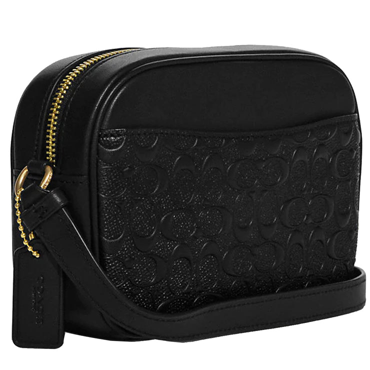 Coach Mini Jamie Camera Bag In Signature Leather in Black CC943