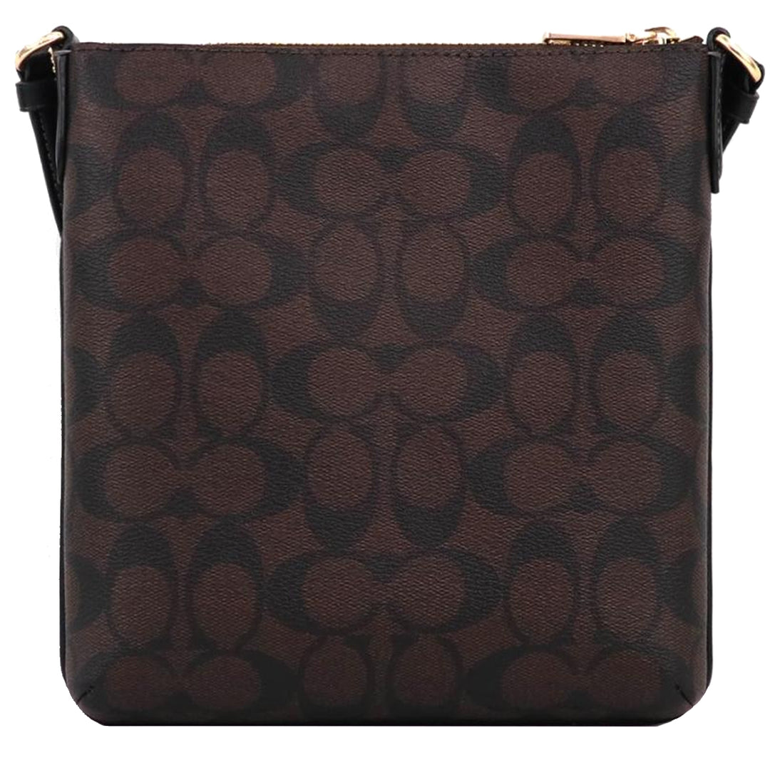 Buy Coach Mini Rowan File Bag In Signature Canvas in Brown Buy Coach Mini Rowan File Bag In Signature Canvas in Brown