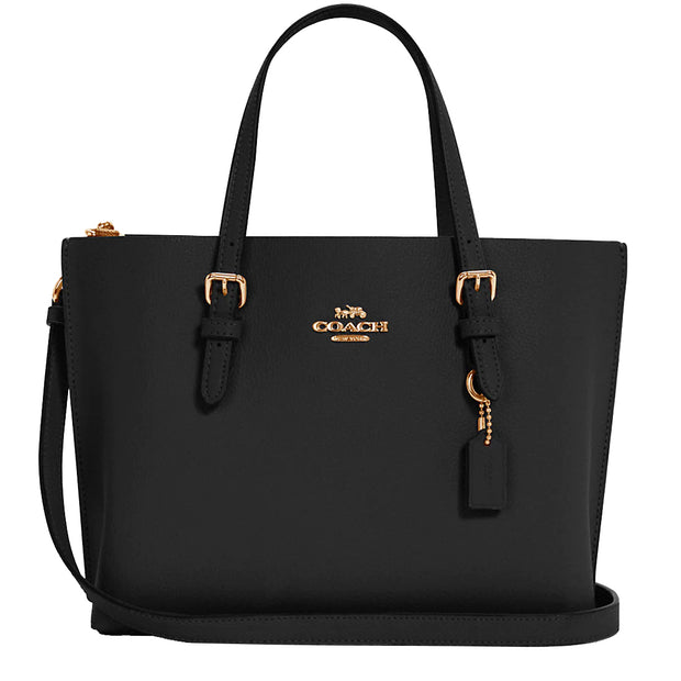 Coach Mollie Tote Bag 25 in Black/ True Red C4084