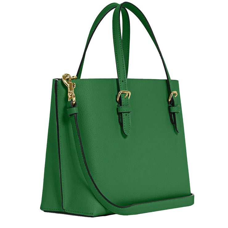 Kelly green top coach purse